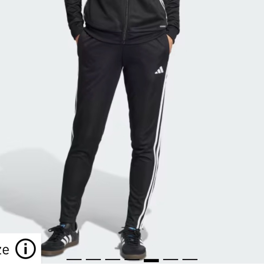 Adidas Black Joggers with White Stripes TIRO 25 ESSENTIALS TRAINING PANTS